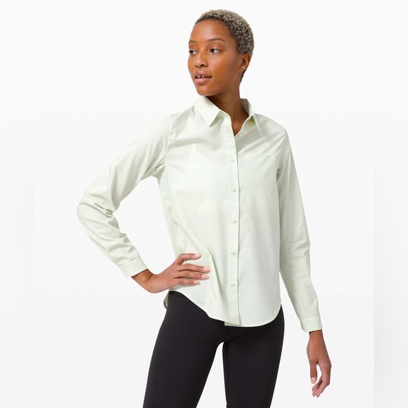 [NEW] Lululemon Springtime Green Full Day Ahead Shirt - Size 6 - Picture 1 of 8
